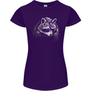 A Raccoon with an Eyepatch Womens Petite Cut T-Shirt Purple