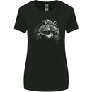A Raccoon with an Eyepatch Womens Wider Cut T-Shirt Black