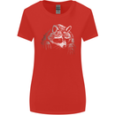 A Raccoon with an Eyepatch Womens Wider Cut T-Shirt Red