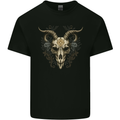 A Ram Skull Gothic Goth Heavy Metal Rock Kids T-Shirt Childrens Black