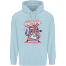 A Rat Born To Be a Unicorn Funny Childrens Kids Hoodie Light Blue
