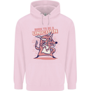 A Rat Born To Be a Unicorn Funny Childrens Kids Hoodie Light Pink