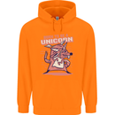 A Rat Born To Be a Unicorn Funny Childrens Kids Hoodie Orange