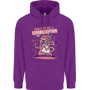 A Rat Born To Be a Unicorn Funny Childrens Kids Hoodie Purple