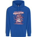 A Rat Born To Be a Unicorn Funny Childrens Kids Hoodie Royal Blue