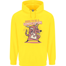 A Rat Born To Be a Unicorn Funny Childrens Kids Hoodie Yellow