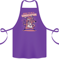 A Rat Born To Be a Unicorn Funny Cotton Apron 100% Organic Purple