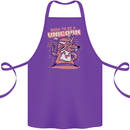 A Rat Born To Be a Unicorn Funny Cotton Apron 100% Organic Purple
