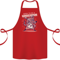 A Rat Born To Be a Unicorn Funny Cotton Apron 100% Organic Red
