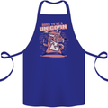 A Rat Born To Be a Unicorn Funny Cotton Apron 100% Organic Royal Blue
