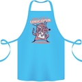 A Rat Born To Be a Unicorn Funny Cotton Apron 100% Organic Turquoise