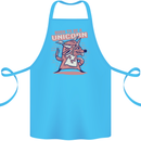 A Rat Born To Be a Unicorn Funny Cotton Apron 100% Organic Turquoise