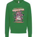 A Rat Born To Be a Unicorn Funny Kids Sweatshirt Jumper Irish Green