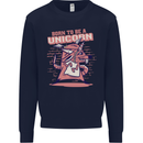 A Rat Born To Be a Unicorn Funny Kids Sweatshirt Jumper Navy Blue