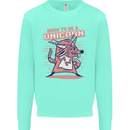 A Rat Born To Be a Unicorn Funny Kids Sweatshirt Jumper Peppermint