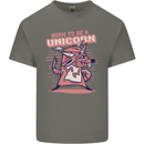 A Rat Born To Be a Unicorn Funny Kids T-Shirt Childrens Charcoal