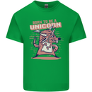 A Rat Born To Be a Unicorn Funny Kids T-Shirt Childrens Irish Green