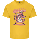 A Rat Born To Be a Unicorn Funny Kids T-Shirt Childrens Yellow