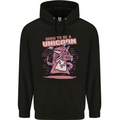 A Rat Born To Be a Unicorn Funny Mens 80% Cotton Hoodie Black
