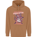 A Rat Born To Be a Unicorn Funny Mens 80% Cotton Hoodie Caramel Latte