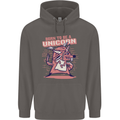 A Rat Born To Be a Unicorn Funny Mens 80% Cotton Hoodie Charcoal