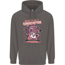 A Rat Born To Be a Unicorn Funny Mens 80% Cotton Hoodie Charcoal