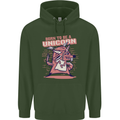 A Rat Born To Be a Unicorn Funny Mens 80% Cotton Hoodie Forest Green