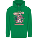 A Rat Born To Be a Unicorn Funny Mens 80% Cotton Hoodie Irish Green
