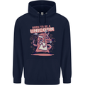 A Rat Born To Be a Unicorn Funny Mens 80% Cotton Hoodie Navy Blue