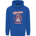 A Rat Born To Be a Unicorn Funny Mens 80% Cotton Hoodie Royal Blue