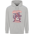A Rat Born To Be a Unicorn Funny Mens 80% Cotton Hoodie Sports Grey