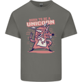 A Rat Born To Be a Unicorn Funny Mens Cotton T-Shirt Tee Top Charcoal