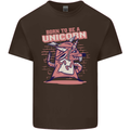 A Rat Born To Be a Unicorn Funny Mens Cotton T-Shirt Tee Top Dark Chocolate