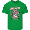 A Rat Born To Be a Unicorn Funny Mens Cotton T-Shirt Tee Top Irish Green