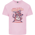 A Rat Born To Be a Unicorn Funny Mens Cotton T-Shirt Tee Top Light Pink