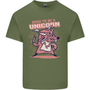 A Rat Born To Be a Unicorn Funny Mens Cotton T-Shirt Tee Top Military Green