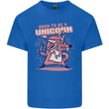 A Rat Born To Be a Unicorn Funny Mens Cotton T-Shirt Tee Top Royal Blue