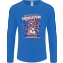 A Rat Born To Be a Unicorn Funny Mens Long Sleeve T-Shirt Royal Blue