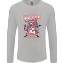 A Rat Born To Be a Unicorn Funny Mens Long Sleeve T-Shirt Sports Grey