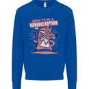 A Rat Born To Be a Unicorn Funny Mens Sweatshirt Jumper Royal Blue