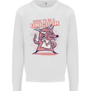 A Rat Born To Be a Unicorn Funny Mens Sweatshirt Jumper White
