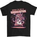 A Rat Born To Be a Unicorn Funny Mens T-Shirt Cotton Gildan Black