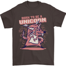 A Rat Born To Be a Unicorn Funny Mens T-Shirt Cotton Gildan Dark Chocolate