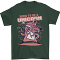 A Rat Born To Be a Unicorn Funny Mens T-Shirt Cotton Gildan Forest Green