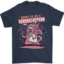 A Rat Born To Be a Unicorn Funny Mens T-Shirt Cotton Gildan Navy Blue