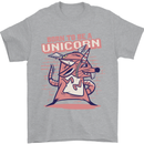 A Rat Born To Be a Unicorn Funny Mens T-Shirt Cotton Gildan Sports Grey