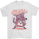 A Rat Born To Be a Unicorn Funny Mens T-Shirt Cotton Gildan White