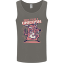 A Rat Born To Be a Unicorn Funny Mens Vest Tank Top Charcoal