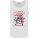 A Rat Born To Be a Unicorn Funny Mens Vest Tank Top White