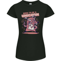 A Rat Born To Be a Unicorn Funny Womens Petite Cut T-Shirt Black